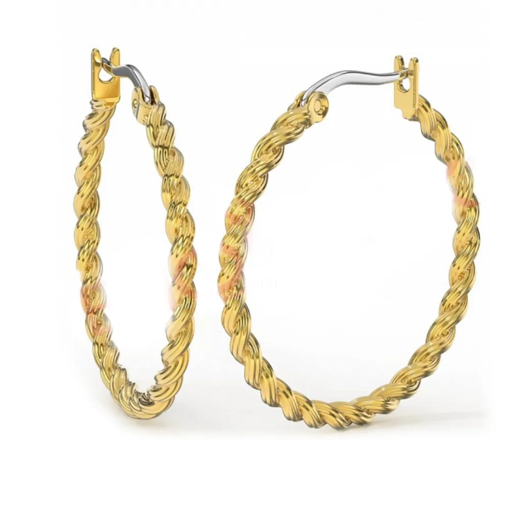 Biojoux, uhani iz kirurškega jekla - Eldara zlat - BJT379 (2 uhana)